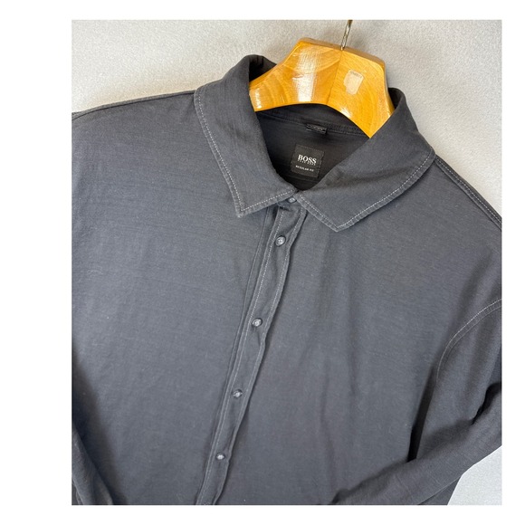 BOSS Hugo Boss XL Button Down Mens Shirt Long Sleeve Regular Fit Career Manager - Picture 1 of 11